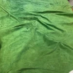 Lime Green Full grain Pig Premium Garment Pig Grain Suede Leather 2 oz
