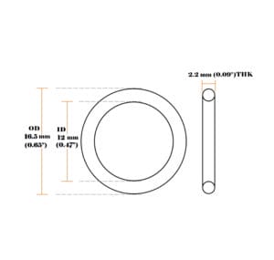 12 mm 2.2thk Oring Templet 12mm | 0.47″ Metal O Rings Non Welded #Y7462
