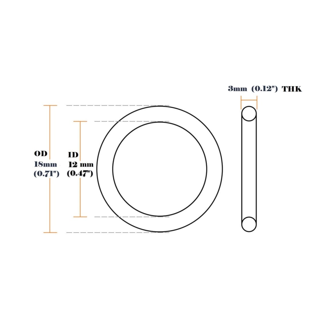 12 mm 3thk solid Oring Templet