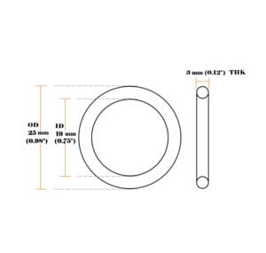 19mm 3thk Oring Templet 19mm | 0.75″Metal O Rings Non Welded #Y7462
