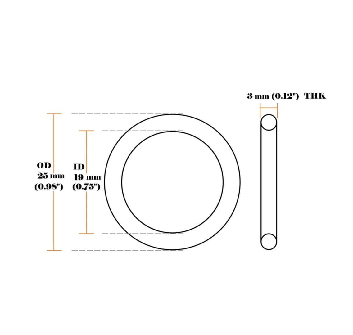 19mm 3thk Oring Templet