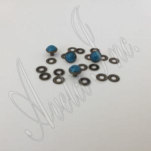 2070 0.43″ l 11mm Acrylic Rhinestone Rivets – Antique Brass (100pcs)