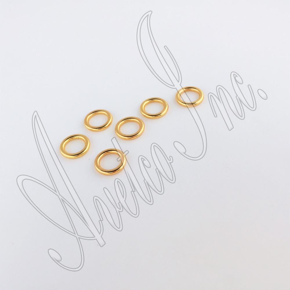 Gold Solid O-Ring 10mm Avetcoinc@ Y7464 Gold Solid O-Ring 10mm Avetcoinc@
