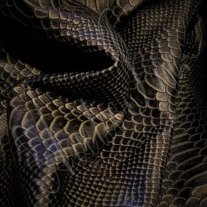 Snake Embossed Metallic Cow Leather Green Avetco Inc Snake Embossed Metallic Cow Leather 3 oz Green