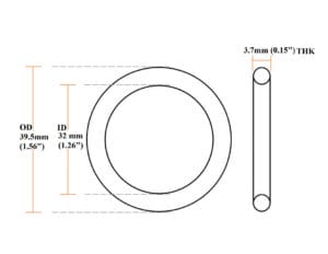 32 mm 3.7thk Oring Templet 32mm | 1.26″ Metal O Rings Non Welded Y7462