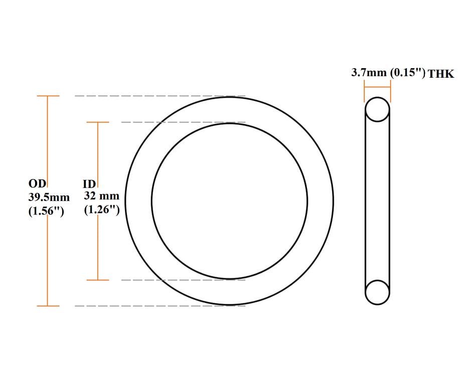 32 mm 3.7thk Oring Templet