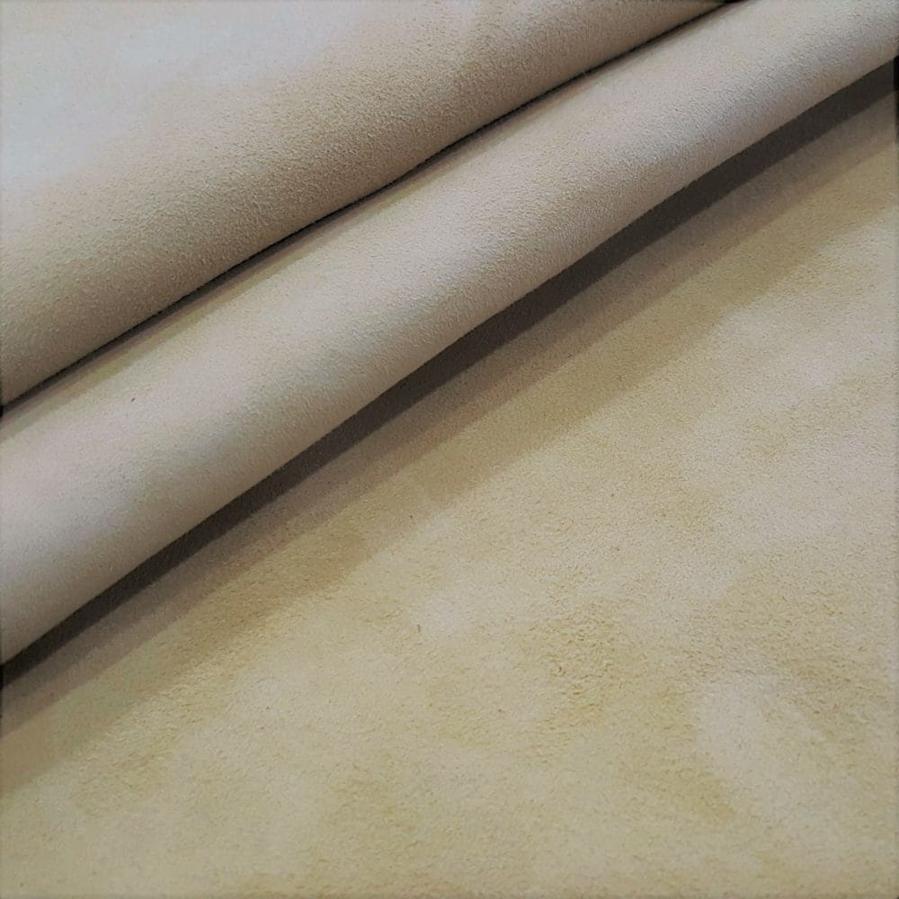 Beige goat suede leather Beige goatskin suede leather whole hide