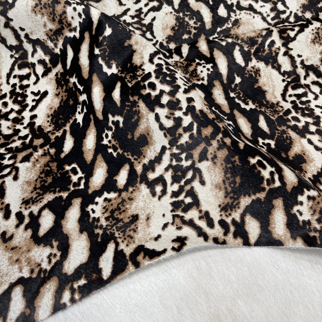 Hair On Cowhide- Anaconda Print