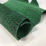 Oltu Cow Leather Embossed- Amazon Green Oltu Crocodile Embossed Cow Leather — Bold & Vibrant Collection | 22-25 SF.