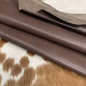 Buffalo Lining French Roast 1 Buffalo lining leather is known for its strength, unique texture, and durability. Tanned with chrome for added toughness and water resistance, this leather is excellent for lining footwear, bags, apparel, and furniture. With an average hide size of 14-16 sq. ft., it's a preferred choice for crafting durable and visually distinct products.