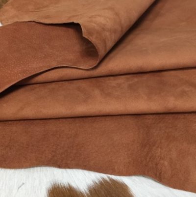 HogNubuck_LeatherBrown Avetcoinc@ 2 Luxurious Pigskin Nubuck Leather 3 oz 8-10 sq. ft.