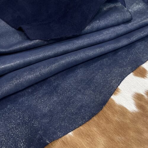 KP.Y.JELLY.M.INDIGO. (1) Sheen Cow Suede Leather 3/4 oz. Y Jelly | 12-14 SF.