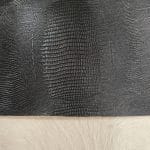 Lizard Black Lizard Embossed Cowhide Leather 3 oz
