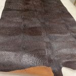 Lizard Brown Lizard Embossed Cowhide Leather 3 oz