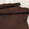 Mustang Brown goat suede leather Mustang brown goatskin suede leather whole hide