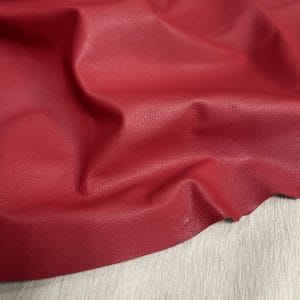 SL-201CHR Cherry Red The Goatskin leather comes in a smooth finish that is very eye-catching, especially with the must-have authentic colors. The texture of the leather is silky smooth. This durable leather ranges from dark neutral colors to bright lively colors, which can be used to create many different looks.