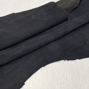 SL-205PBK Pirate Black Goat suede Pirate black goatskin suede leather whole hide