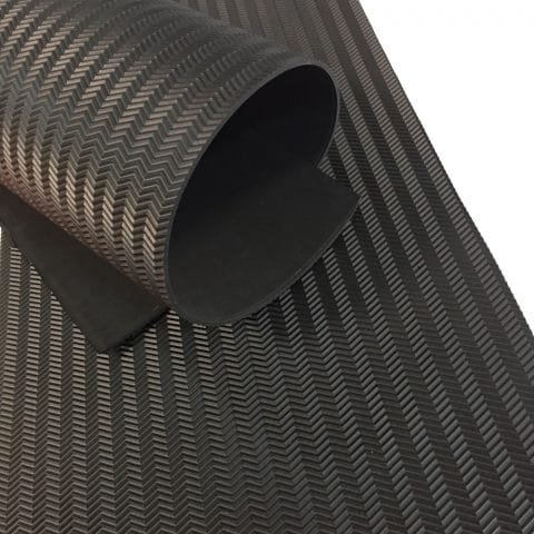 black 5/32″ | 4mm E700 Chevron Pattern Eva Rubber 70-75° Shore C | 30″ x 30″