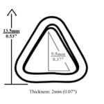 9.5mm | 0.37″ Triangle Ring #AK161- 50PCs