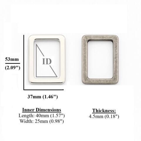 40mm X 25mm | Y011 Rectangle Ring - 10 PCs
