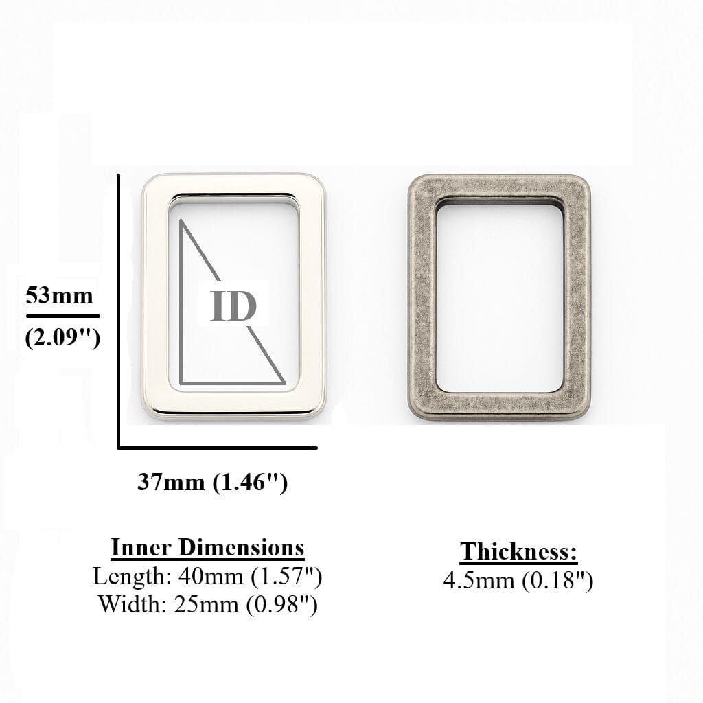 Y011 Rectangle Ring 40x25mm-Outline-Avetco 40mm X 25mm | Y011 Rectangle Ring - 10 PCs