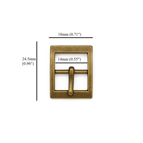 14mm Center bar buckle Y3114 Antique Brass