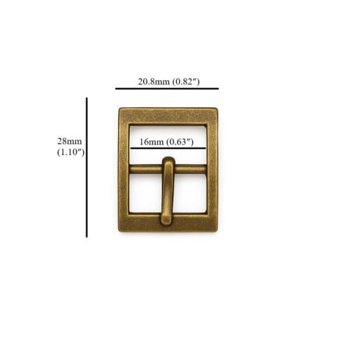 Rectangular 16mm Center bar buckle Y3114 Antique Brass