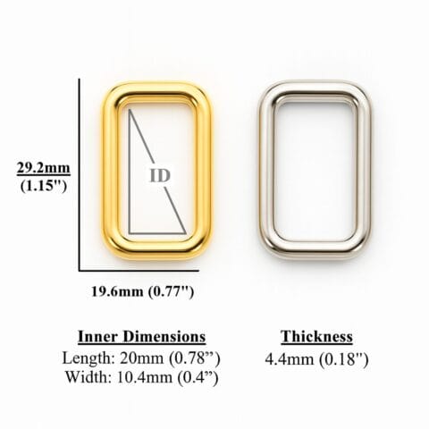 Y6000 20mm rectangle rings Outline-Avetco Y6000 | Rectangular Rings 20mm (0.79″)-10PCs