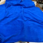 Princess Blue Full grain Pig Premium Garment Pig Grain Suede Leather 2 oz