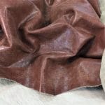 Cognac with Beige Crackle Buffalo Leather Crackle Distressed Buffalo Leather 2/3 oz | 13-18 SF.