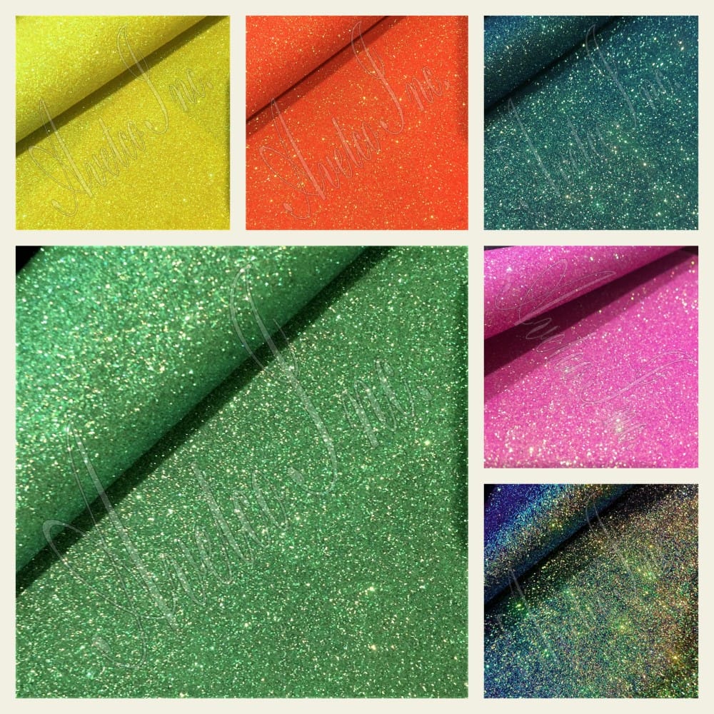Rainbow Glitter Fine Glitter Fabric - Rainbow | 36" x 54"