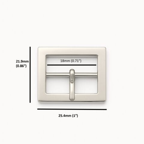 Buckle Y3112 Nickel – 18mm Zinc Alloy for Belts and Bags