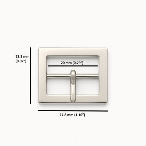 Y3112 Center Bar Buckle – Nickel – 20mm