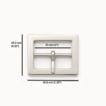 Y3112 Center Bar Buckle – Nickel – 25mm