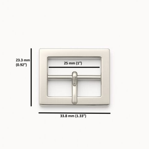 Y3112 Center Bar Buckle – Nickel – 25mm