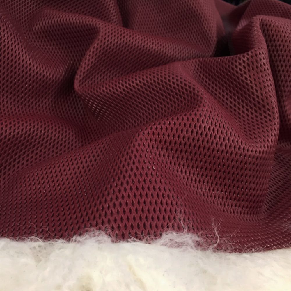 Wine Retina Cow Leather Embossed Avetco Retina Embossed Cow Leather in Rio Red Mesh Pattern – Avetco