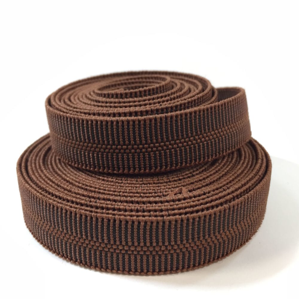 12mm cognac avetcoinc 0.47" | 12mm Channel Buckle Elastic– 10 Yards or 100 Meters Roll