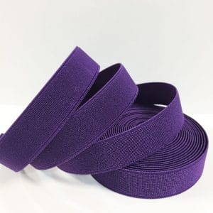 20MM Elastic Purple avetcoinc (1) 0.79″ | 20mm Scorpio Woven Flat Elastic Webbing – 10 & 20 Yard Pack