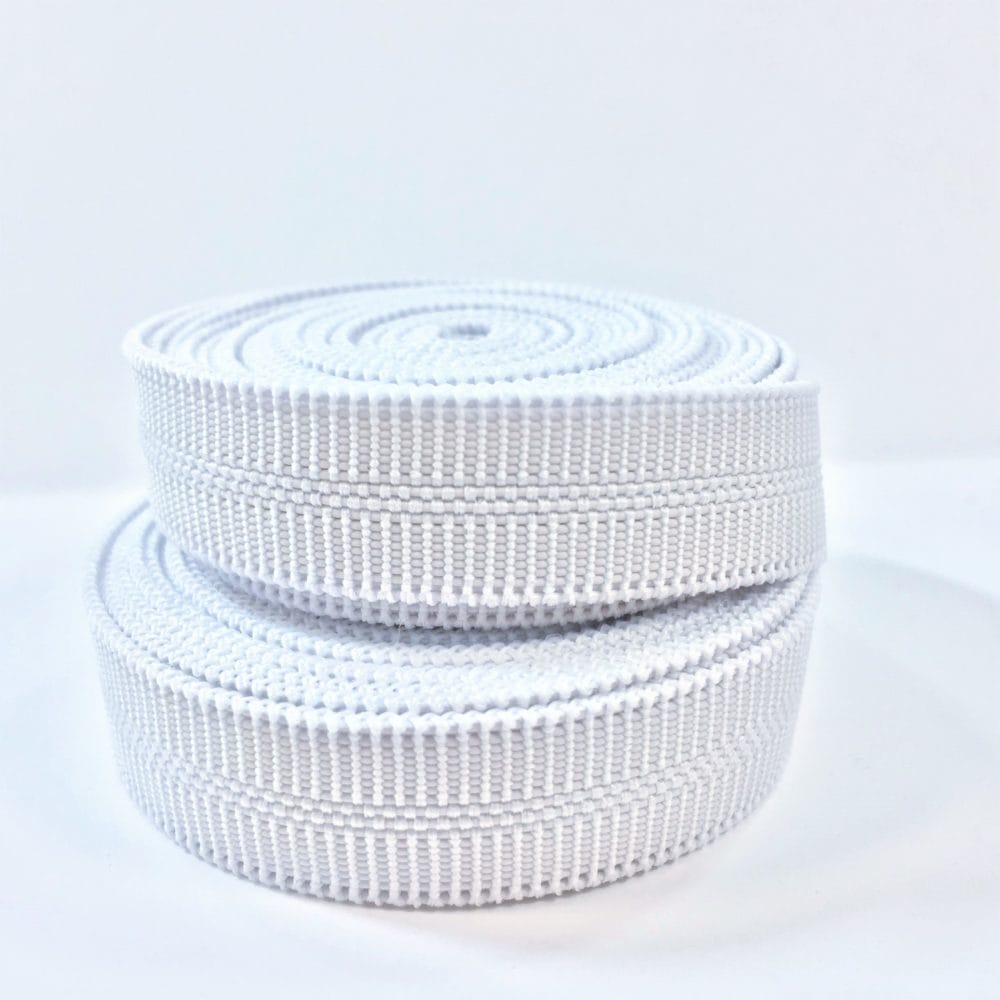 White Channel Buckle Elastic roll- shoemaking - – Avetco