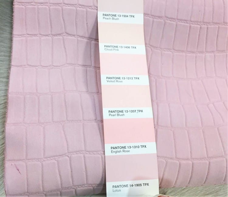 Klips- Pink Powder-Cow Leather Embossed-Avetco Klips Croc Embossed Nubuck Leather in Pink Powder – Avetco