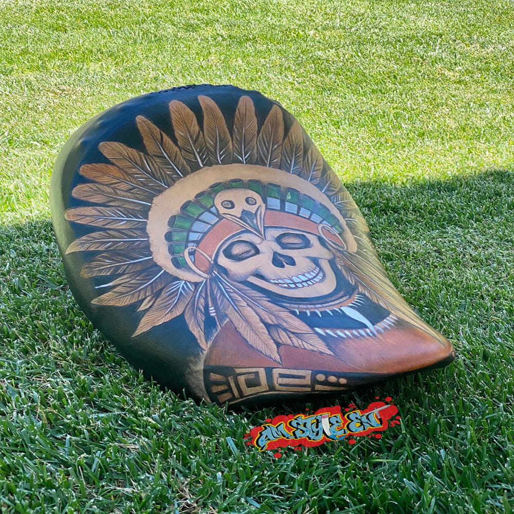 Painted leather artwork made with Avetco materials by Customer creation