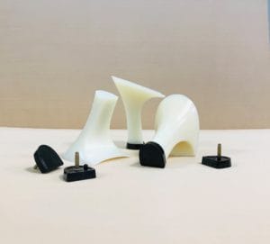 Style 823 Heels (4) TPU #823 Flared Heels with Heel Tips 3″- 5 Pairs