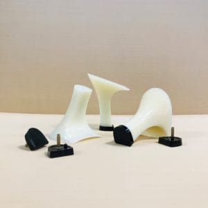 Style 823 Heels (6) TPU #823 Flared Heels with Heel Tips 3″- 5 Pairs