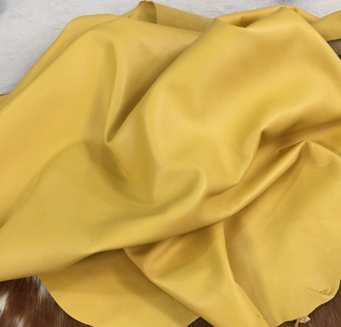 Yellow.Lambskin avetcoinc@ Economy Lambskin Nappa Leather Hide 2 oz Yellow