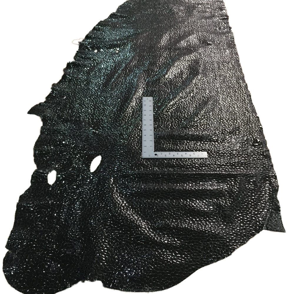 AVETCOINC- CAKIL- BLACK-14 SF Patent Gator Embossed Grain Cow Leather