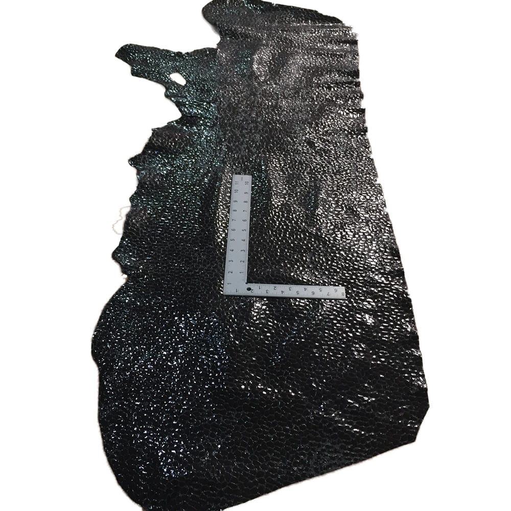 AVETCOINC- CAKIL- BLACK- 6SF Patent Gator Embossed Grain Cow Leather