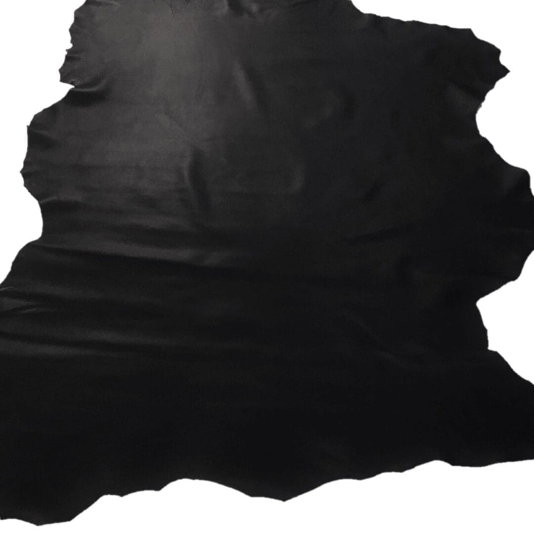 BLACK Lambskin avetcoinc@ Black semi veg tan lambskin leather with smooth grain texture