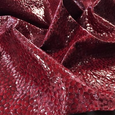 Patent Gator Embossed Grain Cow Leather