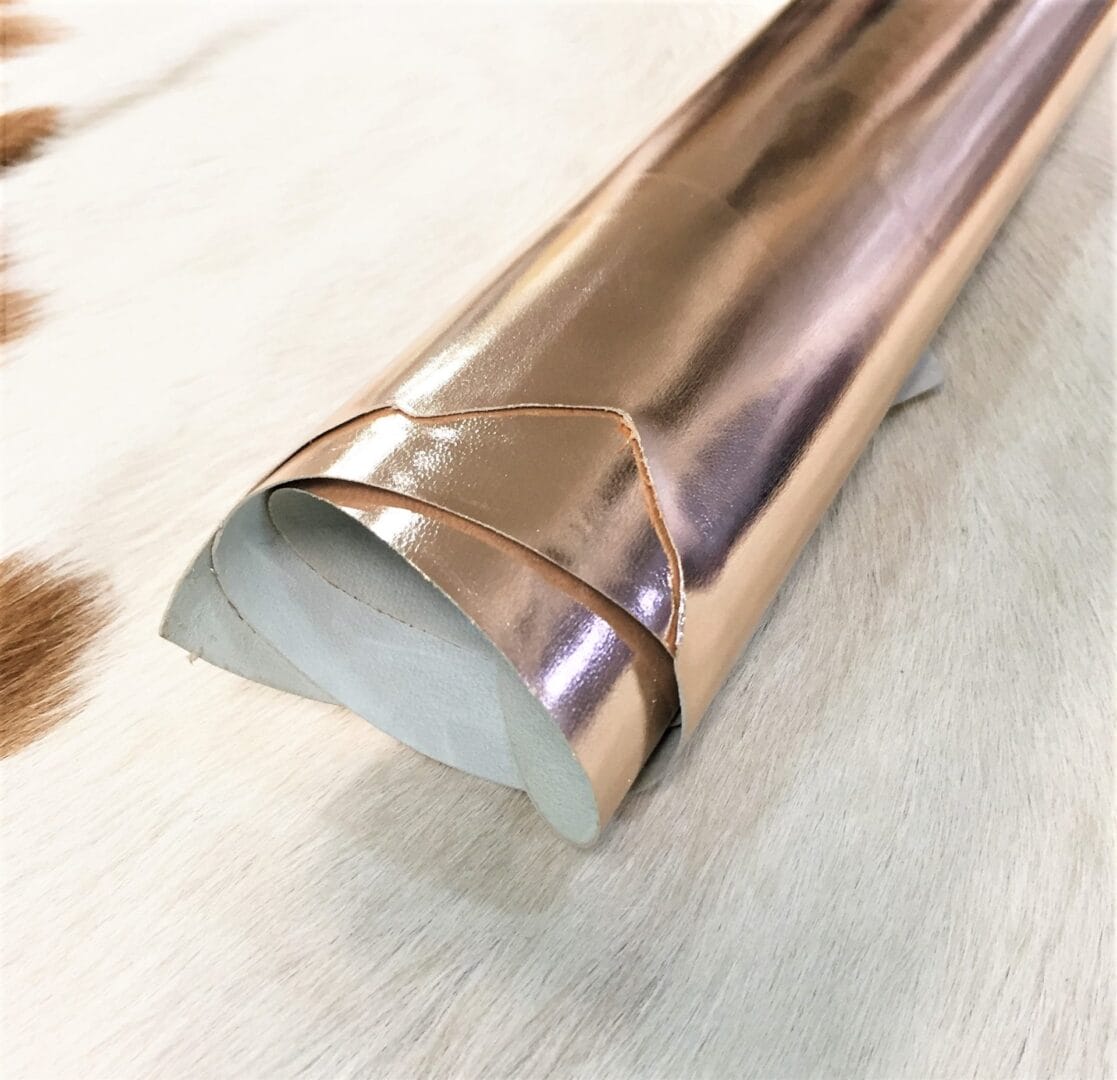 Metallic Goatskin Leather Rose Gold 2oz