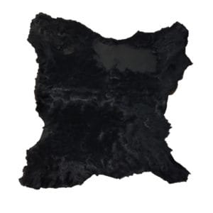 Long Hair Cavallino Calfskin Black with Bald Spots